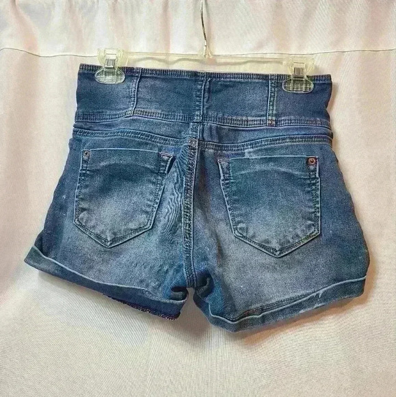 No Boundaries High Rise Cotton Denim Jean Shorts Junior's Size 9 - Picture 2 of 2